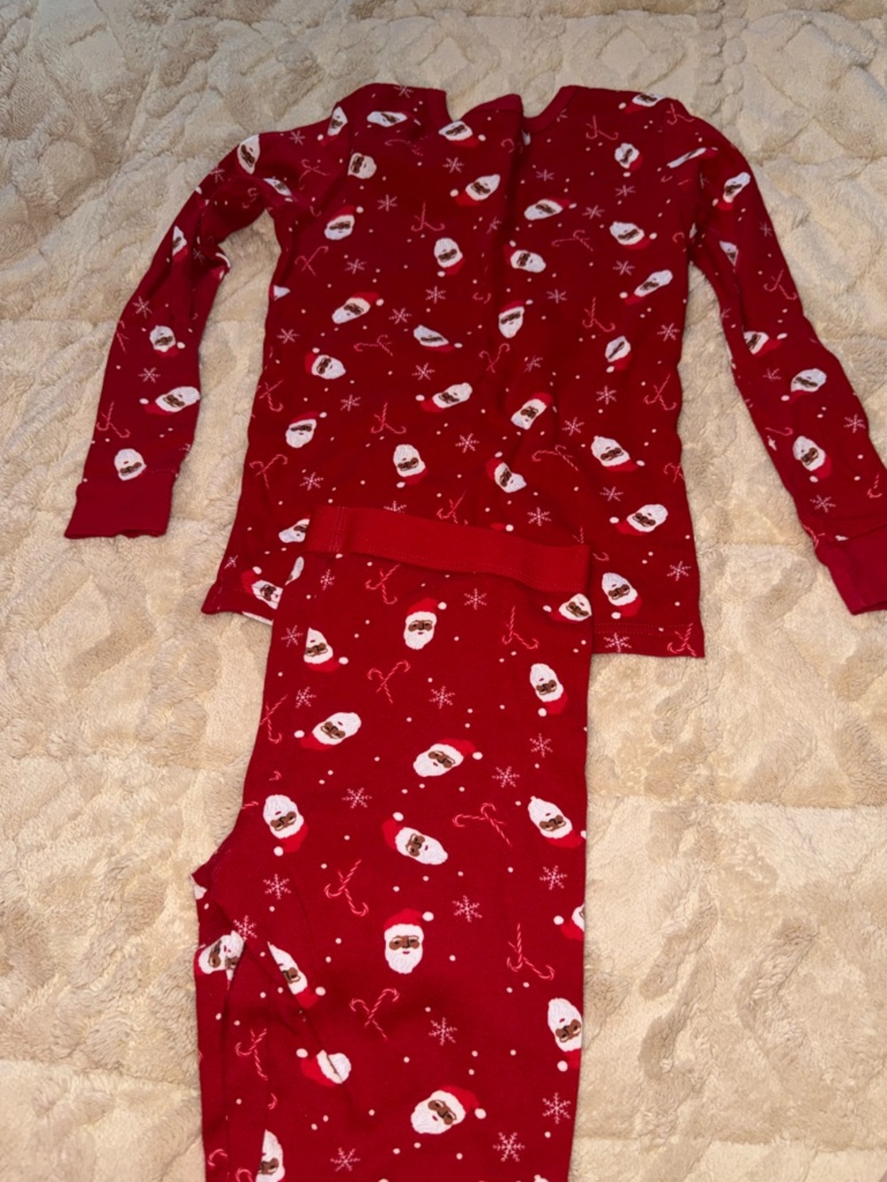 Wondershop Red Santa Print Kids Pajama Set
